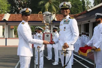 Officer Receiving Trophy