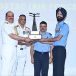 Officers Giving Trophy