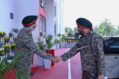 Officers Shaking Hands