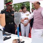 Rajnath Singh Reviewing