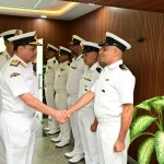 VAdm Sameer Saxena Shaking Hands