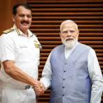 Admiral Dinesh K Tripathi Meets PM Modi Before Handing Over Command of Indian Navy