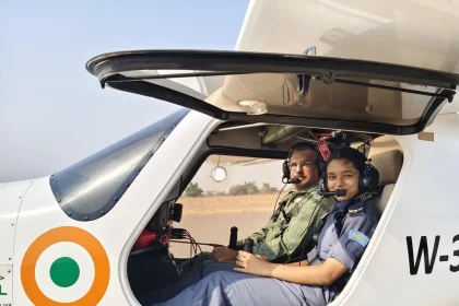 Air Commodore Narsingh Sailani with NCC Cadet