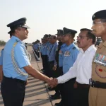 Air Marshal B Manikantan Shaking Hands