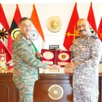 Air Marshal George Thomas and Lt Gen Pushpendra Singh