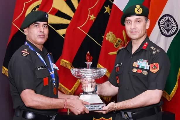 Brig Gaurav Kapoor Giving Trophy