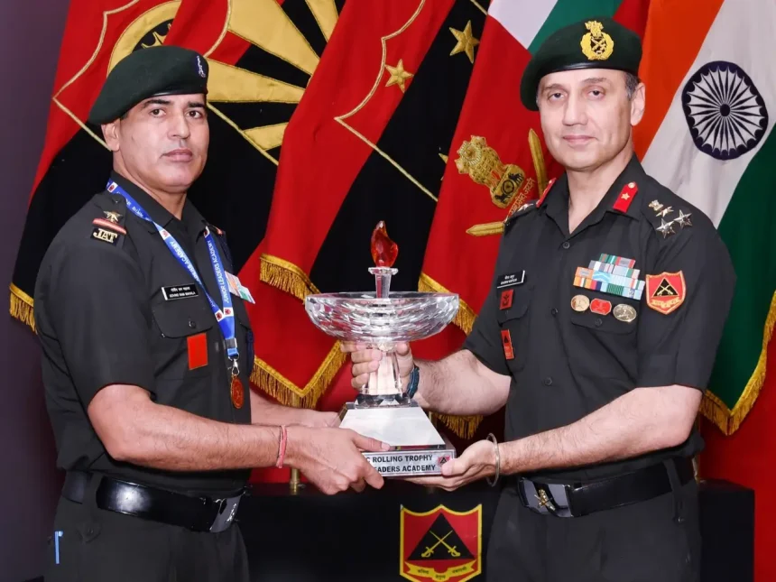 Brig Gaurav Kapoor Giving Trophy