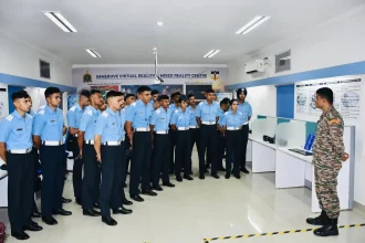 Cadets Reviewing