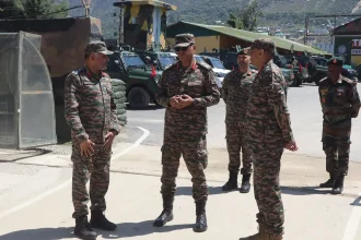 Lt Gen PK Mishra Reviewing 1
