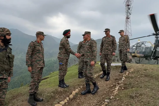 Lt Gen Pratik Sharma Shaking Hands