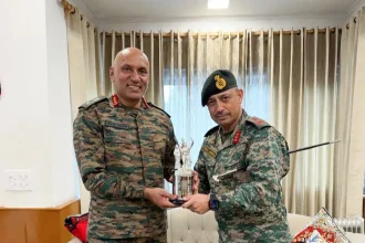 Lt Gen Pratik Sharma and Lt Gen Vikas Lakhera