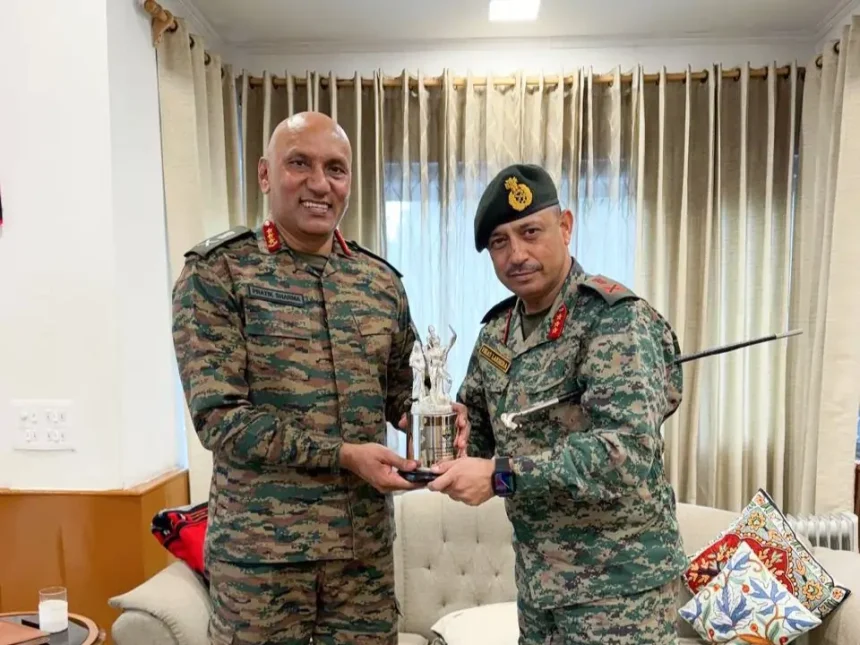 Lt Gen Pratik Sharma and Lt Gen Vikas Lakhera
