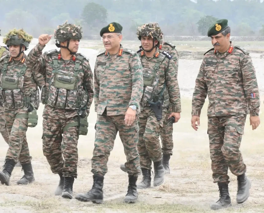 Lt Gen Pushpendra Singh With Other Officers