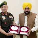 Lt Gen Pushpendra Singh with CM of Punjab