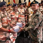 Lt Gen Shukla with ITBP Officers
