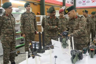 Lt Gen VMB Krishnan Reviewing Technology