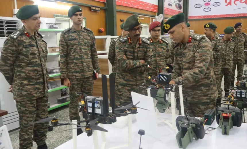 Lt Gen VMB Krishnan Reviewing Technology
