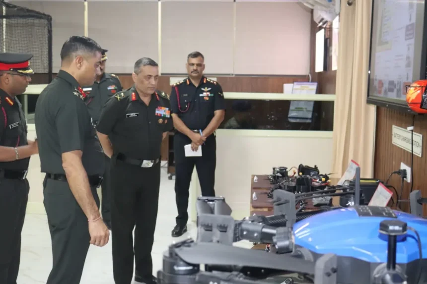 Maj Gen Amaresh Gunjan Reviewing