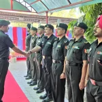 Maj Gen Bimal Monga Shaking Hands