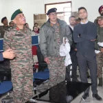 Maj Gen Sudhanshu Sharma Reviewing