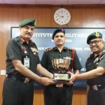 Officer Giving Award