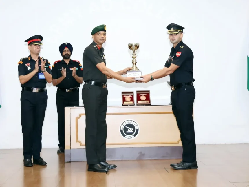 Officer Receiving Trophy