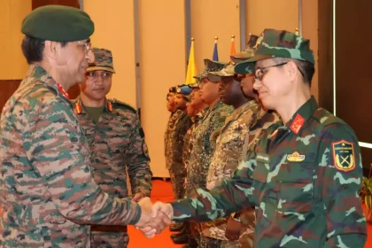 Officers Shaking Hands