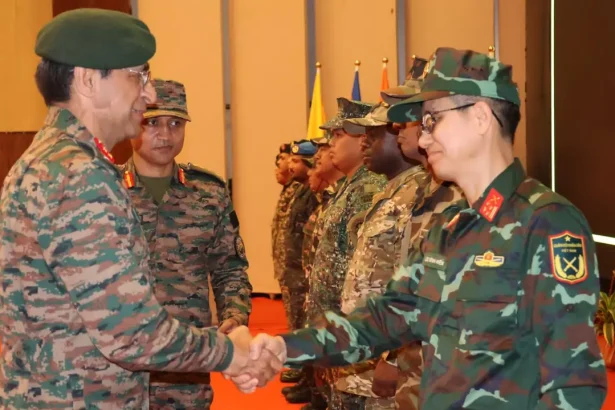 Officers Shaking Hands