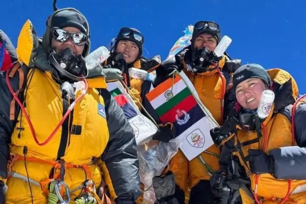 Officers at Summit of Mt Everest