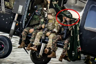 Para SF Soldier Covers Ears During SOF Week 2026
