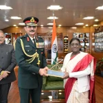 President Murmu with Lt Gen Devendra Sharma