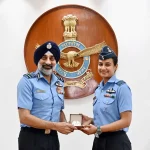 Sqn Ldr Saanya with Air Chief Marshal AP Singh