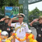 Vice Admiral Ajay Kochhar Saluting