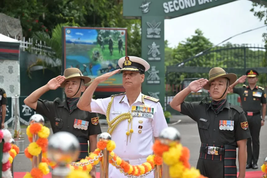 Vice Admiral Ajay Kochhar Saluting