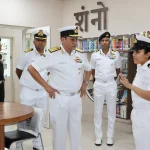 Vice Admiral Sameer Saxena Interacting