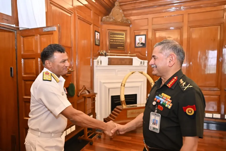 Admiral Krishna Swaminathan and General Upendra Dwivedi