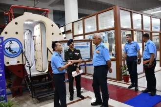 Air Marshal S Shrinivas with Officers