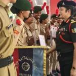 Col Ritu Srivastava Rawat with NCC Cadets