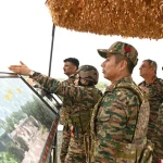GOC Vajra Corps Reviewing