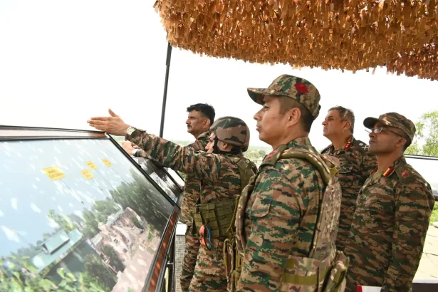 GOC Vajra Corps Reviewing