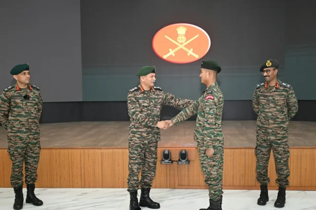 Gen Dwivedi Shaking Hands