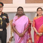 General Dwivedi Smt Dwivedi and President Murmu