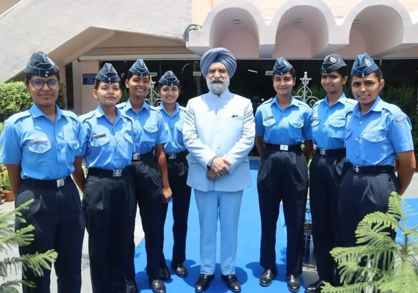 LG Delhi with Air Force Personnel