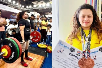 Lt Col Baibhav Sen’s Wife Shinjini Sen Wins Double Gold in Powerlifting