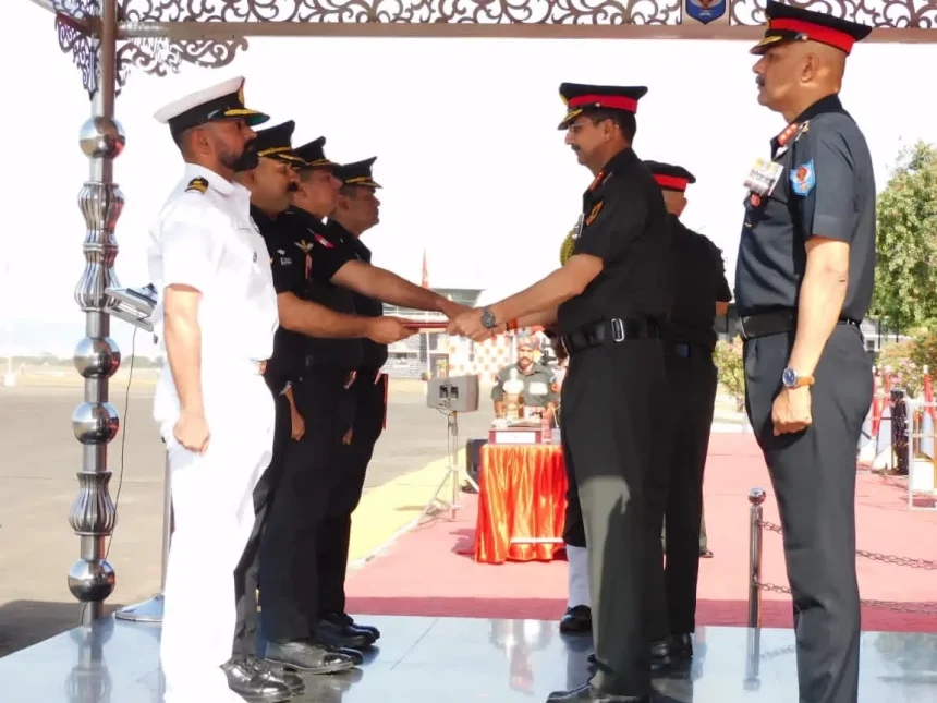 Lt Gen Devendra Sharma Shaking Hands