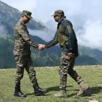 Lt Gen PK Mishra Shaking Hands