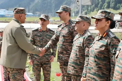 Lt Gen Pratik Sharma Shaking Hands