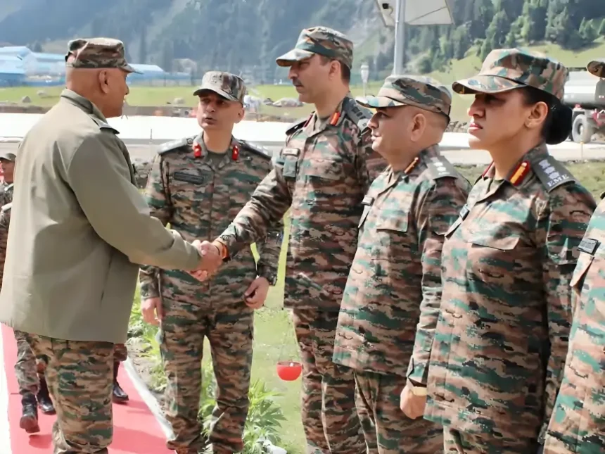 Lt Gen Pratik Sharma Shaking Hands
