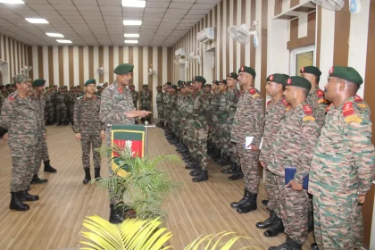 Lt Gen R. S. Sundaram Interacting with Officers