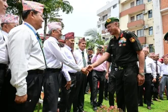 Lt Gen Sanjeev Chauhan Shaking Hands